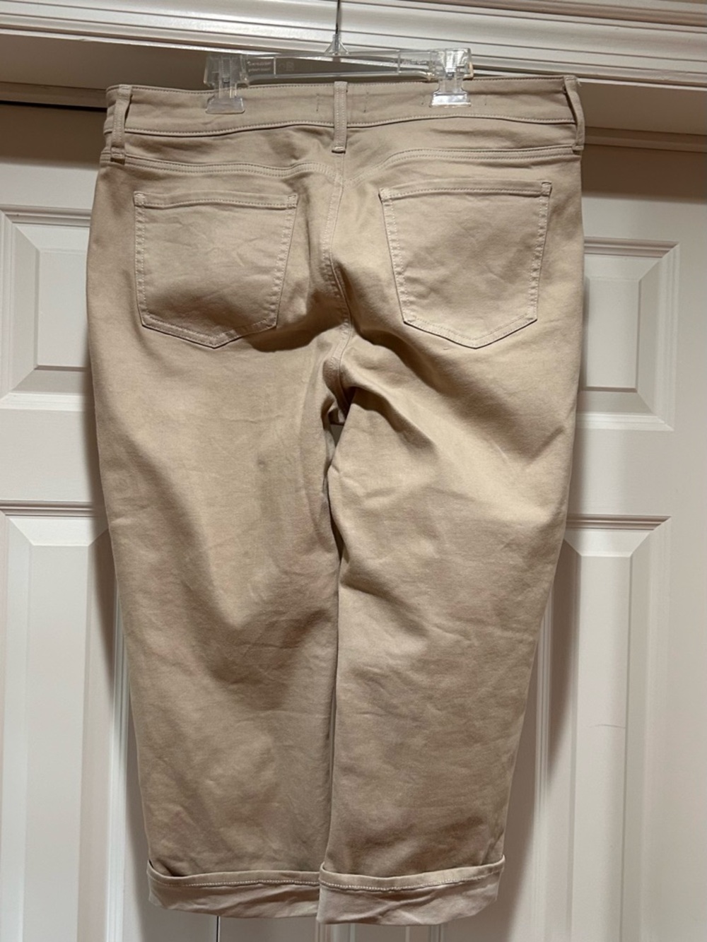 NYDJ Beige Cropped Straight-Leg Jeans - Picture 4 of 7